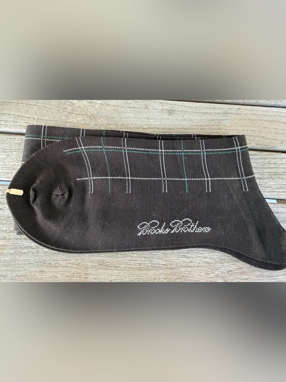 Brooks Brothers Men’s Plaid Dress Socks – Brown/Green – NWT – One Size